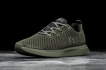 Olive Nobull Army Mesh Runner Men's Running Shoes | CA J1047P